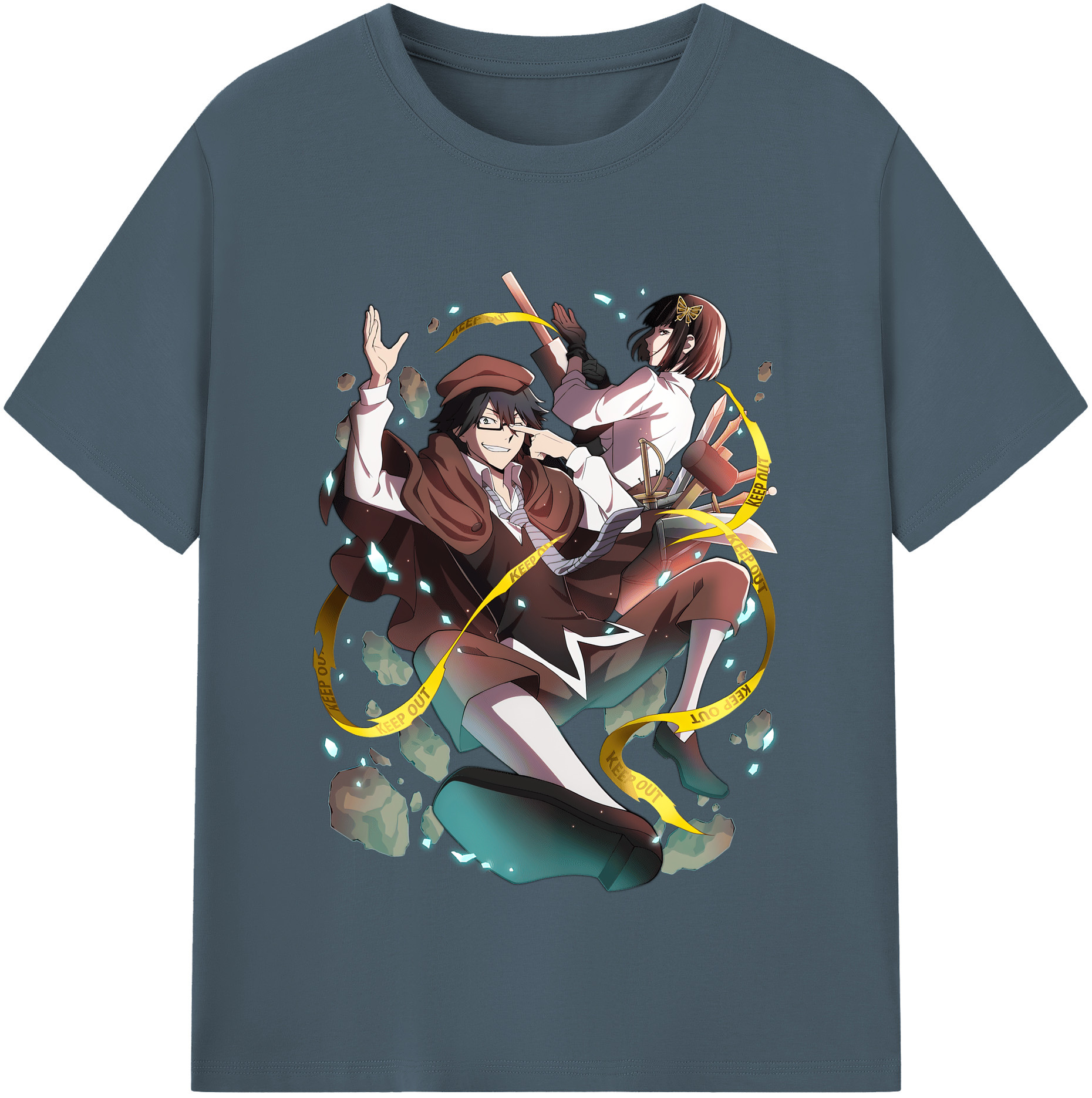 （画像用） 文豪ストレイドッグス Bungo Stray Dogs 綿100％半袖Tシャツ（フロントプリント）